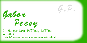 gabor pecsy business card